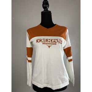 Starter Women's Orange/White Texas Longhorns university Long‎ sleeve 100% cotton